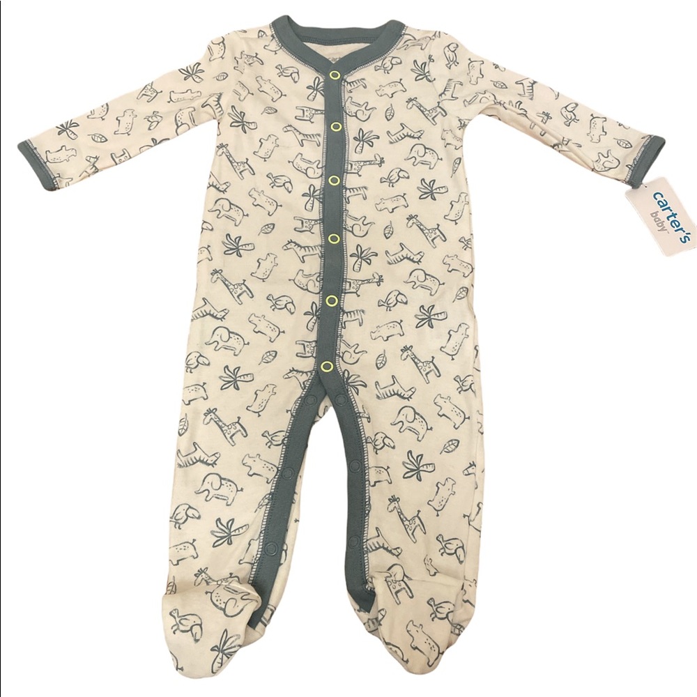 🟣2/$10 safari animals Snap-Up Cotton Sleep & Play